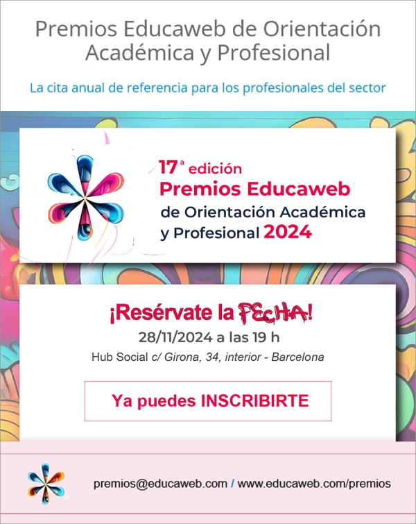 Ya puedes inscribirte para asistir a los Premios Educaweb 2024