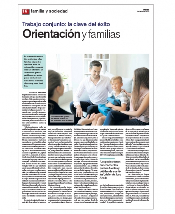 Reportaje sobre orientación y familias en la revista &quot;Padres y Colegios&quot;